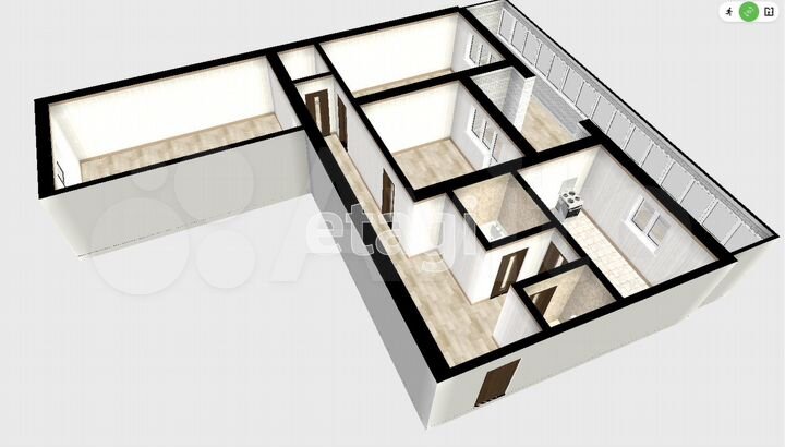 3-к. квартира, 73,2 м², 4/4 эт.