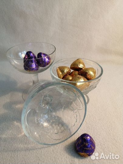 Вазочка-креманка-вареньица на ножке (стекло СССР)