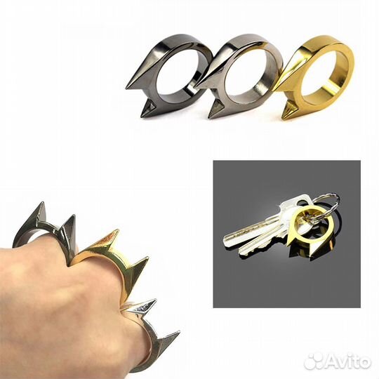 Кольцо для самообороны Кошка (Микс) (золотой)