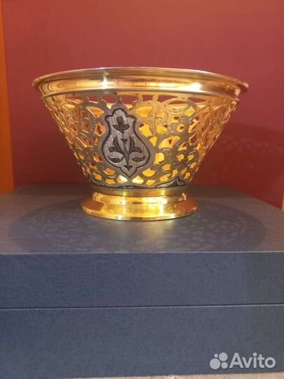 Серебряная ваза, конфетница,фруктовница, Кубачи