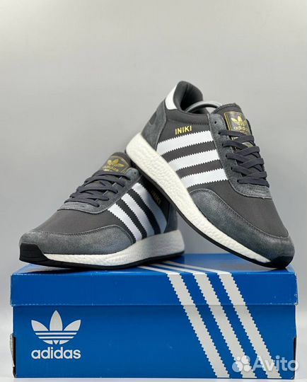 Adidas Iniki серые мужские 41-46