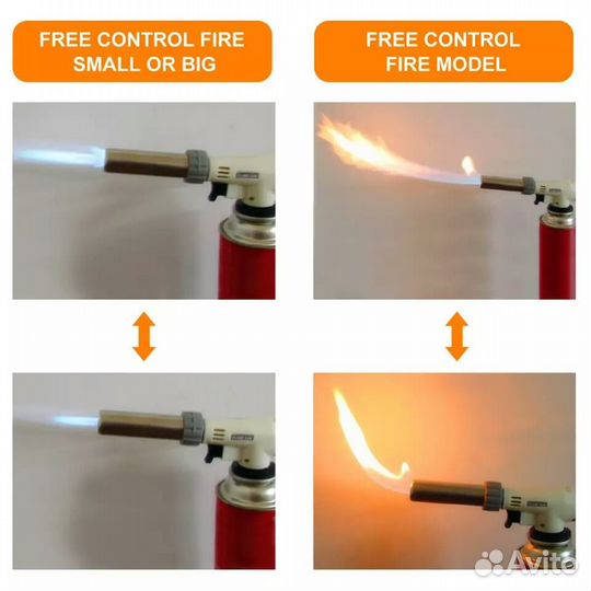Горелка газовая. Регулировка силы и формы пламени
