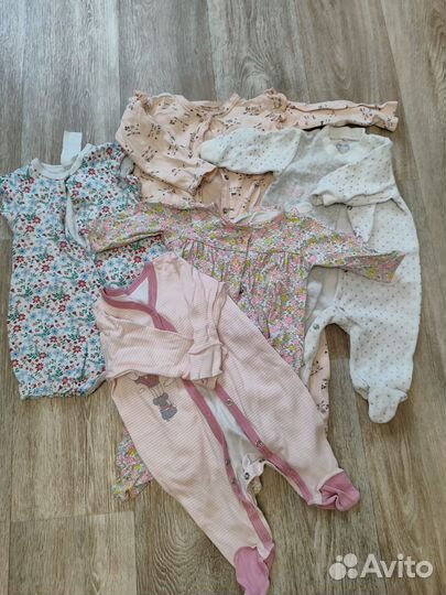 Большой пакет вещей на девочку 56-74