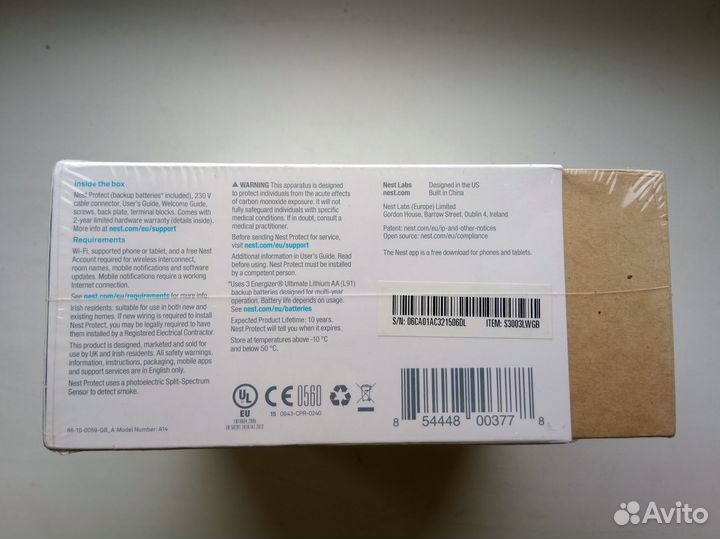 Nest Protect датчик дыма новый запечатанный