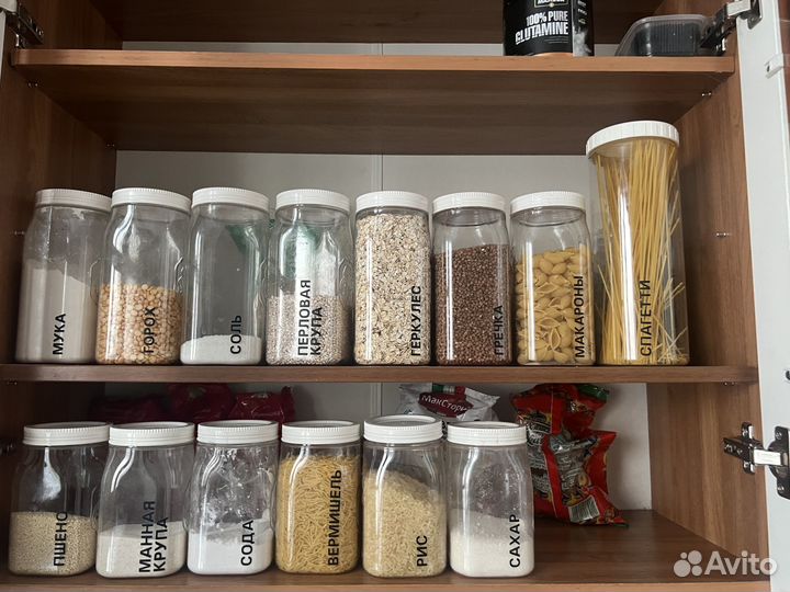 Емкость банки для хранения сыпучих продуктов