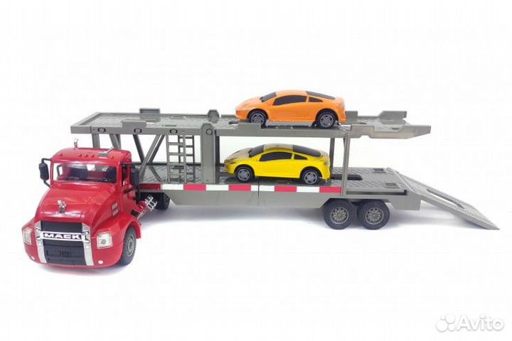Грузовик-автовоз на радиоуправлении Mack с 2 авто