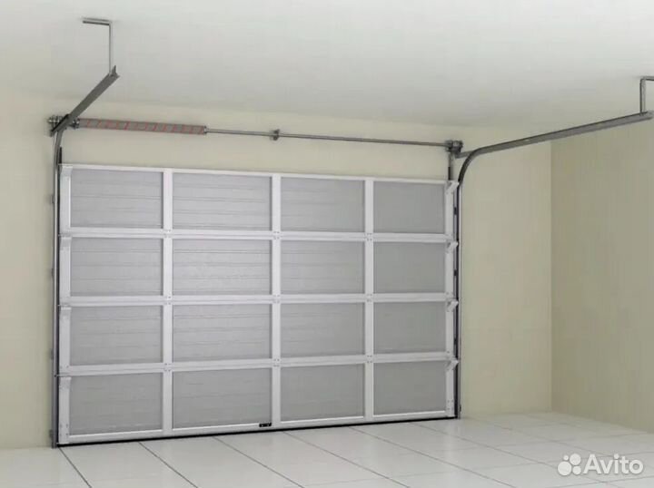 Секционные ворота алютех под ключ