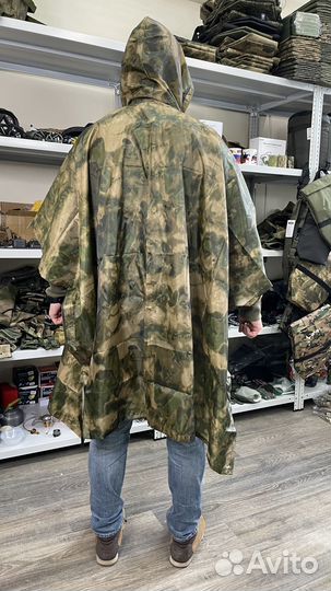 Пончо укороченное мох