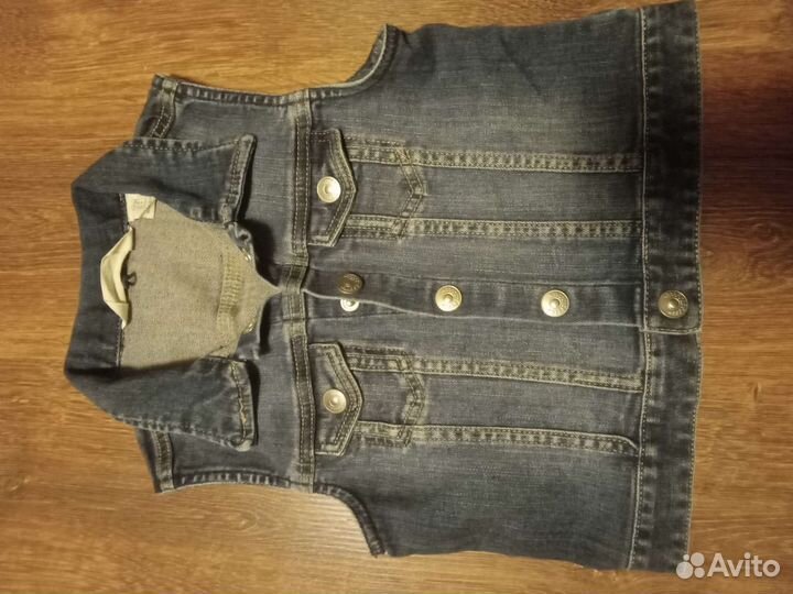 Жилетка джинсовая р-р122