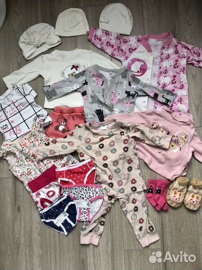 Пакет одежды на девочку 68-80