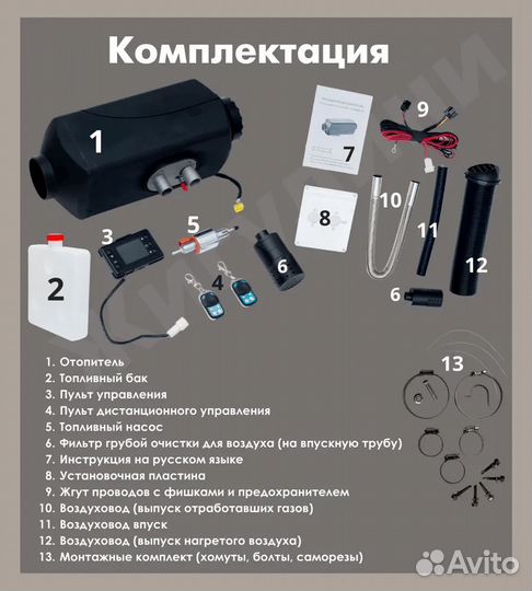 Автономка. дизельный отопитель сухой фен 12/24V