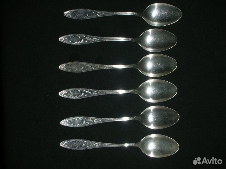 Столовые ложки, 6 штук, мельхиор, СССР