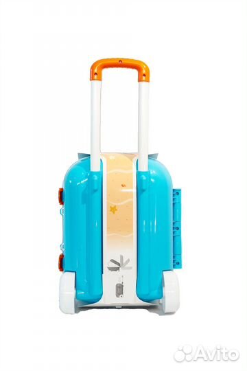 Чемодан лазурный «Кот на отдыхе»