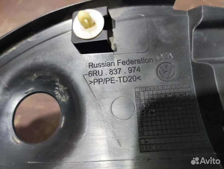 Накладка зеркала правая Volkswagen Polo