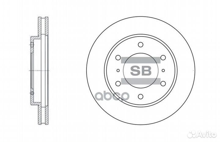 Диск тормозной, передний SD4306 Sangsin brake