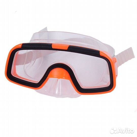 Маска для плавания детская пвх оранжевая