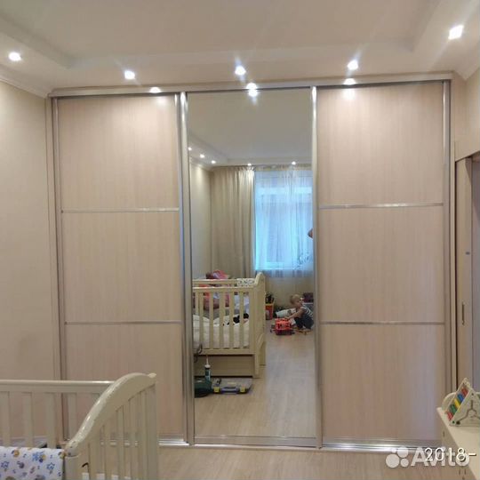 Двери-купе с дсп и зеркалом шк-21