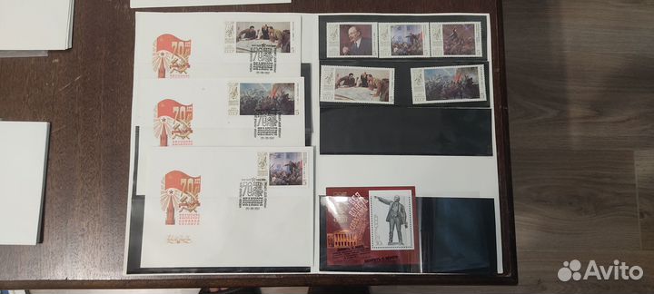 Марки СССР 70 лет революции и 27съезд кпсс