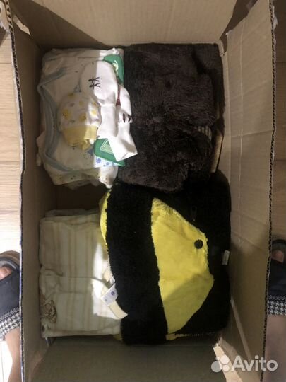 Детские вещи коробкой от 0-3 мес