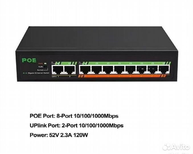 Коммутаторы PoE на 5,6,8,10,16 SFP Гигабит и 100Мб