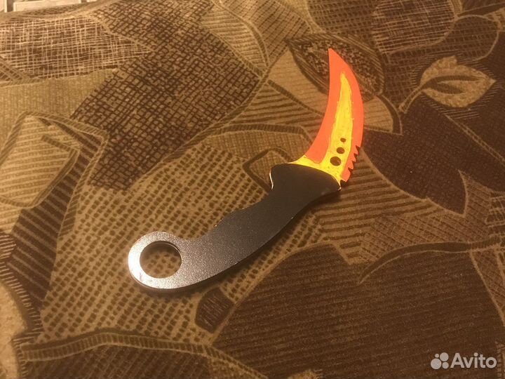 Деревянный нож коготь из кс го раскрашенный