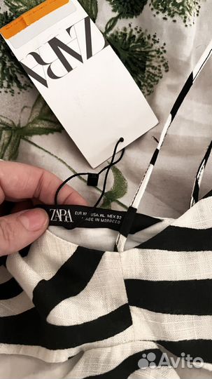 Платье с вырезами принт зебра XL zara