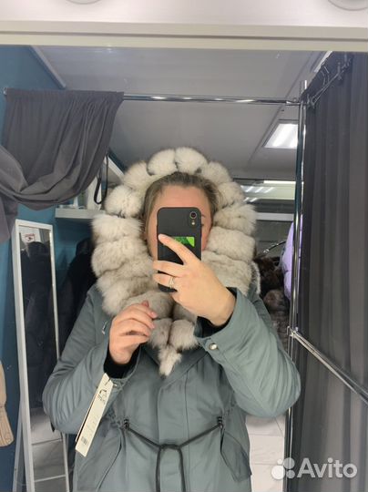 Парка с натуральным мехом