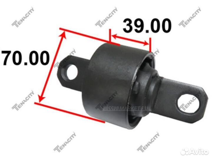 Tenacity aamma1077 Сайлентблок рычага резиновый Tenacity (1370) aamma1077