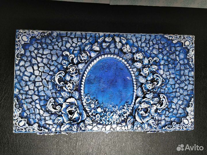 Шкатулка ручной работы лепнина