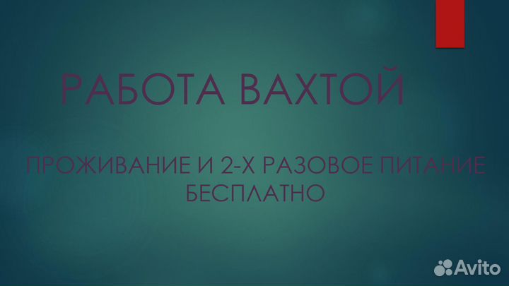Оператор конвейерной линии вахта 20 смен