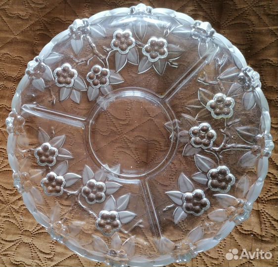 Блюдо стеклянное новое
