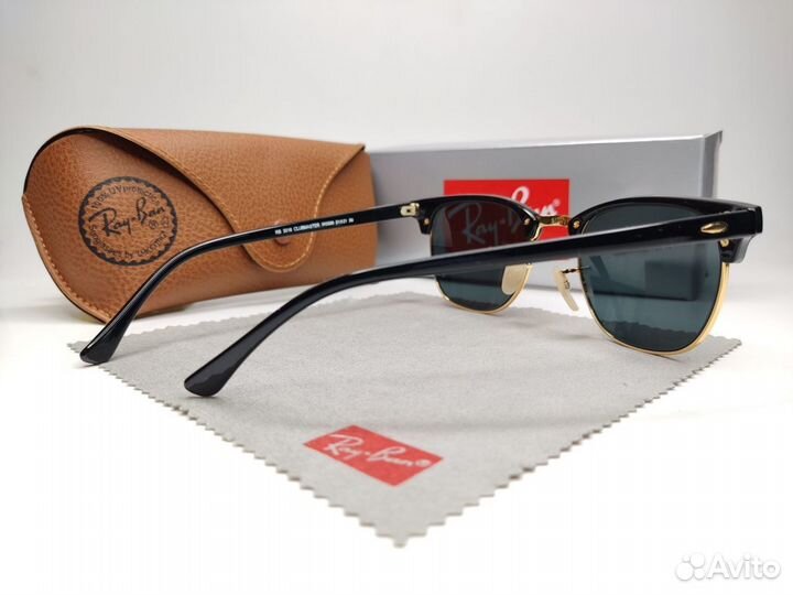 Очки Ray Ban Clubmaster 3016 VIP Черное Золото