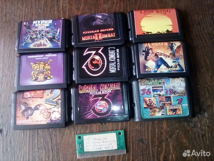 Картриджи для сеги 16 бит и нетолько