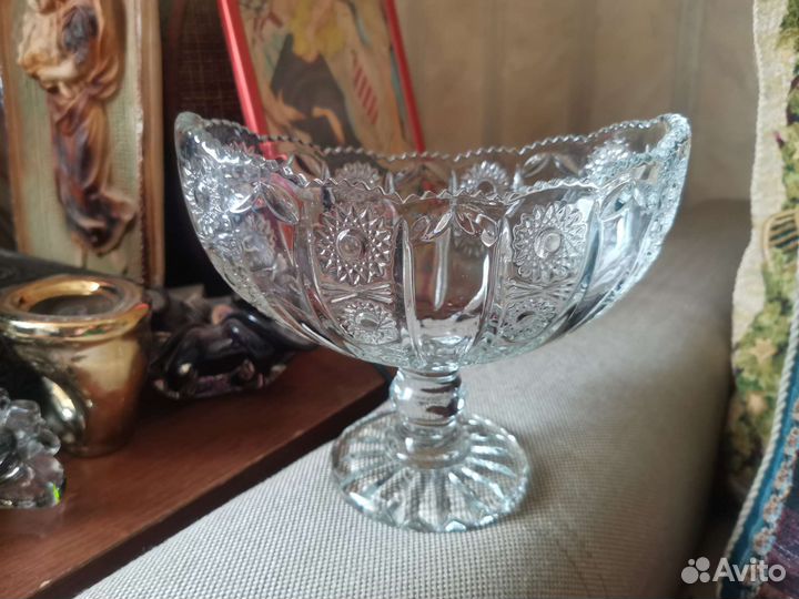 Вазы Конфетницы Цветное стекло Хрусталь СССР