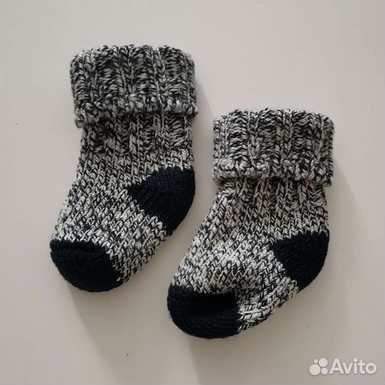 Теплые носки hm, носки хлопок, пинетки reima