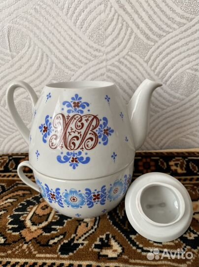 Пасхальный заварочный чайник с чашкой