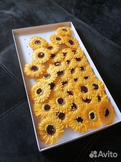 Цветы из мыла Подсолнух