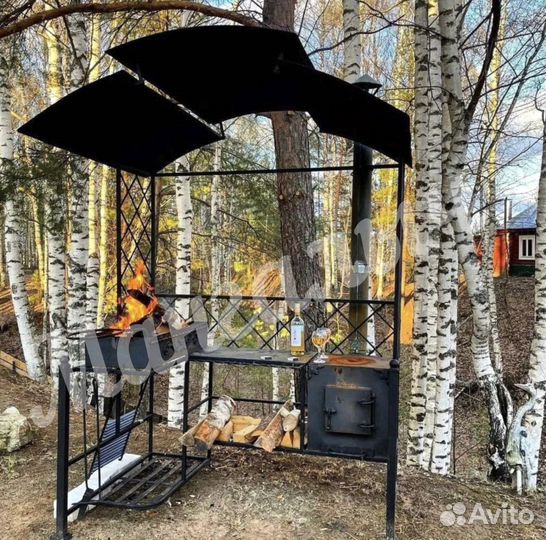 Мангал с крышей