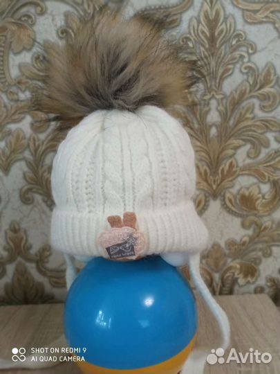 Шапка зимняя для новорожденных