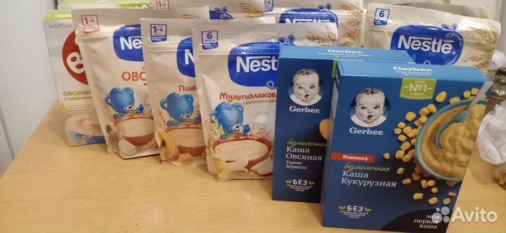 Детские каши молочные нестле