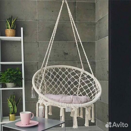 Кресло подвесное плетеное новое