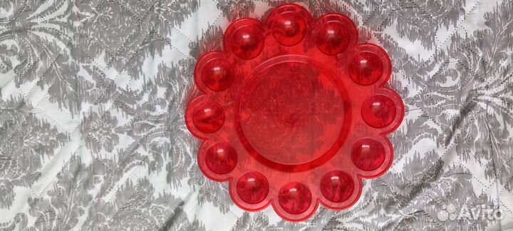 Подставка стеклянная для яиц и кулича