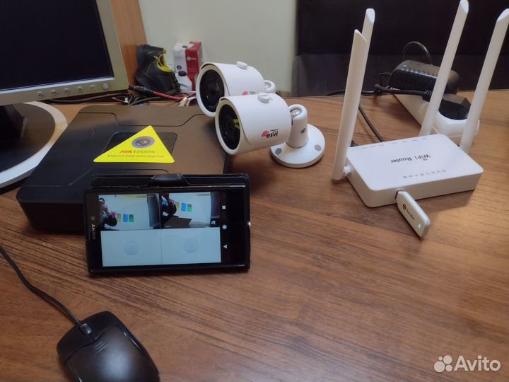 Уличное видеонаблюдение 3 камеры комплект на дачу