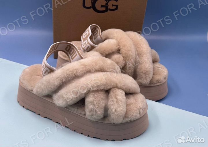 UGG тапочки угги на платформе disco slide