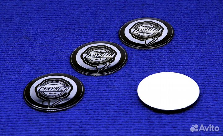 Комплект 3D наклеек колпачка диска Chrysler черный