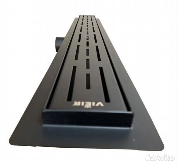 Душевой черный Трап нержавейка, сухой гидрозатвор