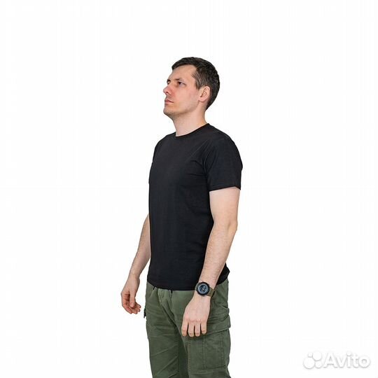 62825 Футболка однотонная черный