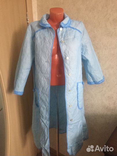 Стеганый халат голубой СССР