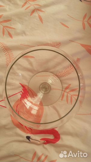 Прозрачная настольная ваза бокал 8 литров