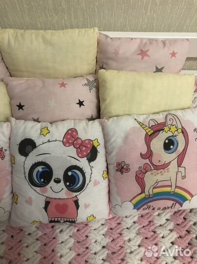 Бортики в кроватку новые